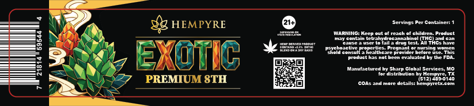 Hempyre 3.5g Premium Flower Jar Labels