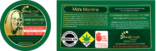 Ma's Mantra Lid & Jar Labels - 2 Piece
