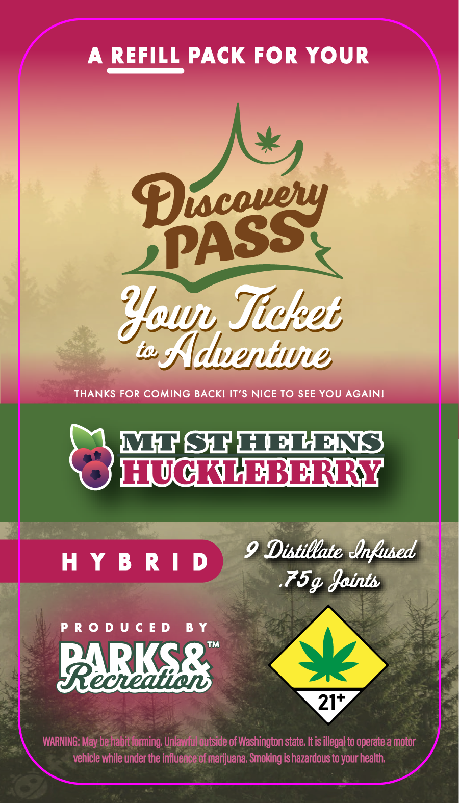 Parks & Rec Preroll Refill Labels