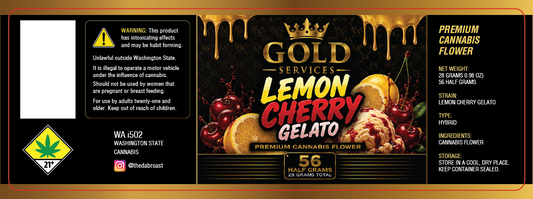 Gold Services 56 Half Gram Jar Wrap Label