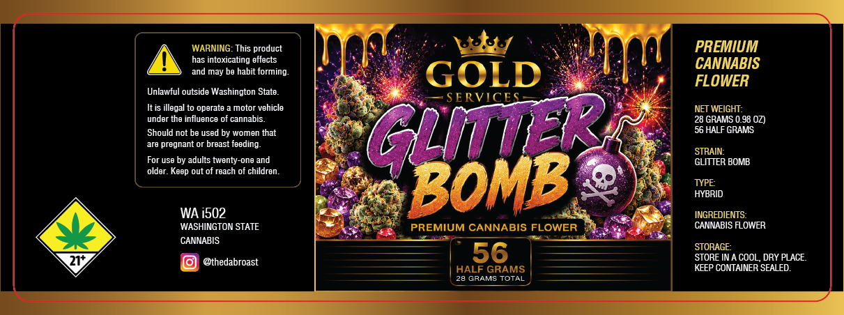 Gold Services 56 Half Gram Jar Wrap Label