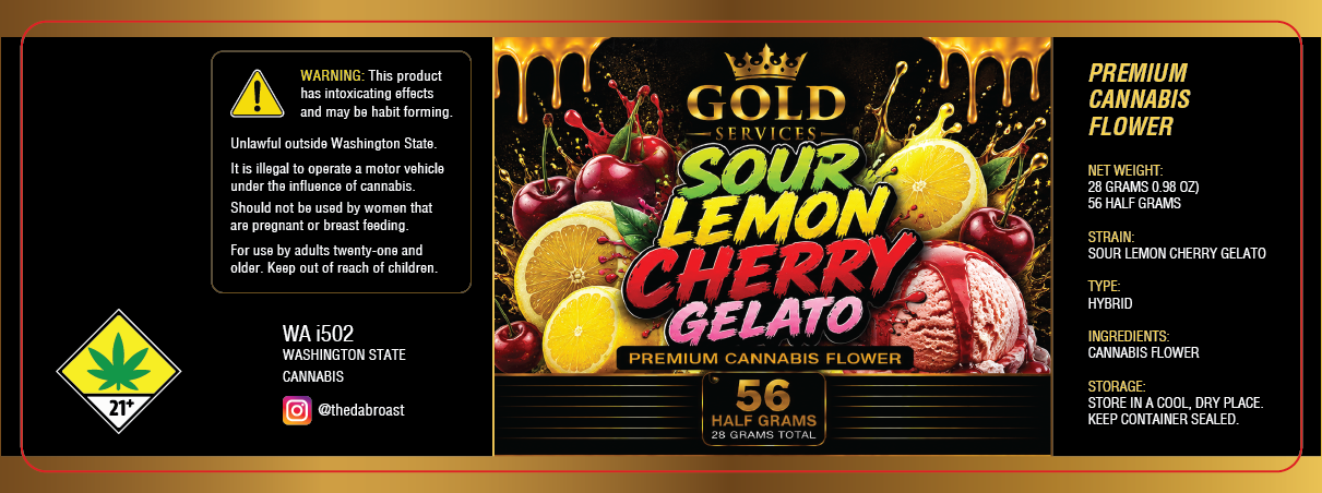 Gold Services 56 Half Gram Jar Wrap Label