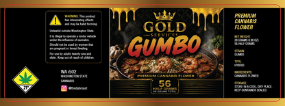 Gold Services 56 Half Gram Jar Wrap Label