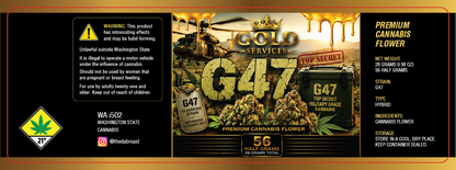 Gold Services 56 Half Gram Jar Wrap Label