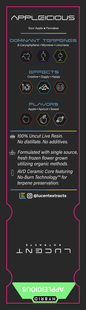 Lucent Live Resin 100% Uncut Vape Label