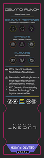 Lucent Live Resin 100% Uncut Vape Label