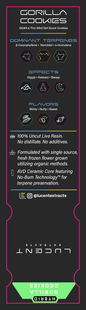 Lucent Live Resin 100% Uncut Vape Label