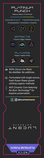 Lucent Live Resin 100% Uncut Vape Label