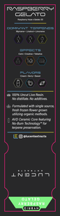 Lucent Live Resin 100% Uncut Vape Label