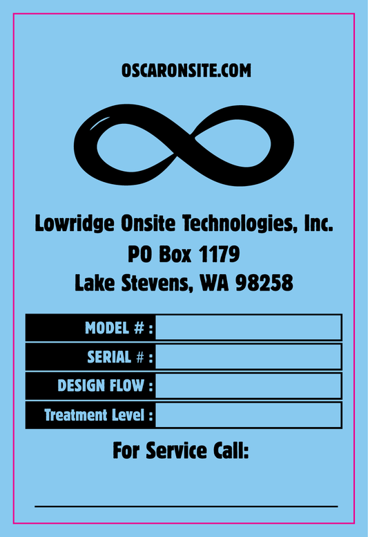 Blue Service Panel Sticker