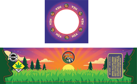 MZA Jar & Lid Label 3.5G