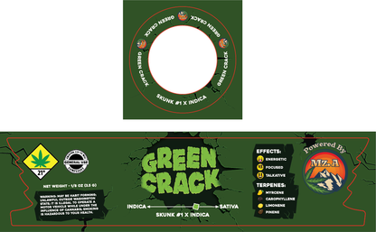 MZA Jar & Lid Label 3.5G
