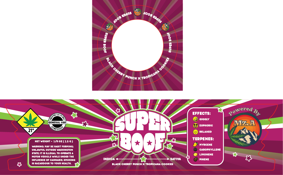 MZA Jar & Lid Label 3.5G