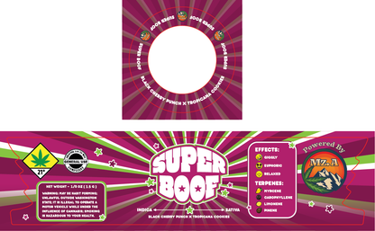 MZA Jar & Lid Label 3.5G