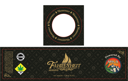 Fahrenheit Jar & Lid Label 3.5G