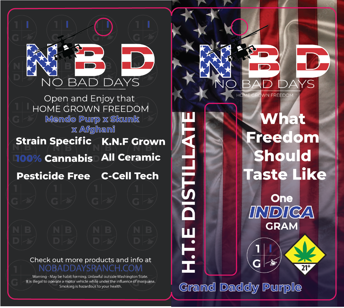 No Bad Days HTE Distillate Vape