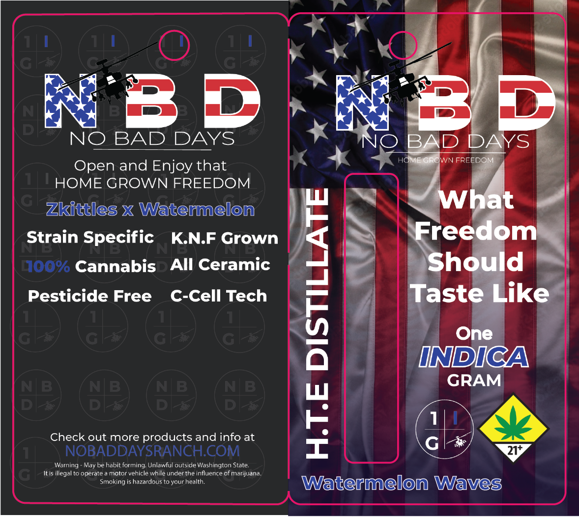 No Bad Days HTE Distillate Vape