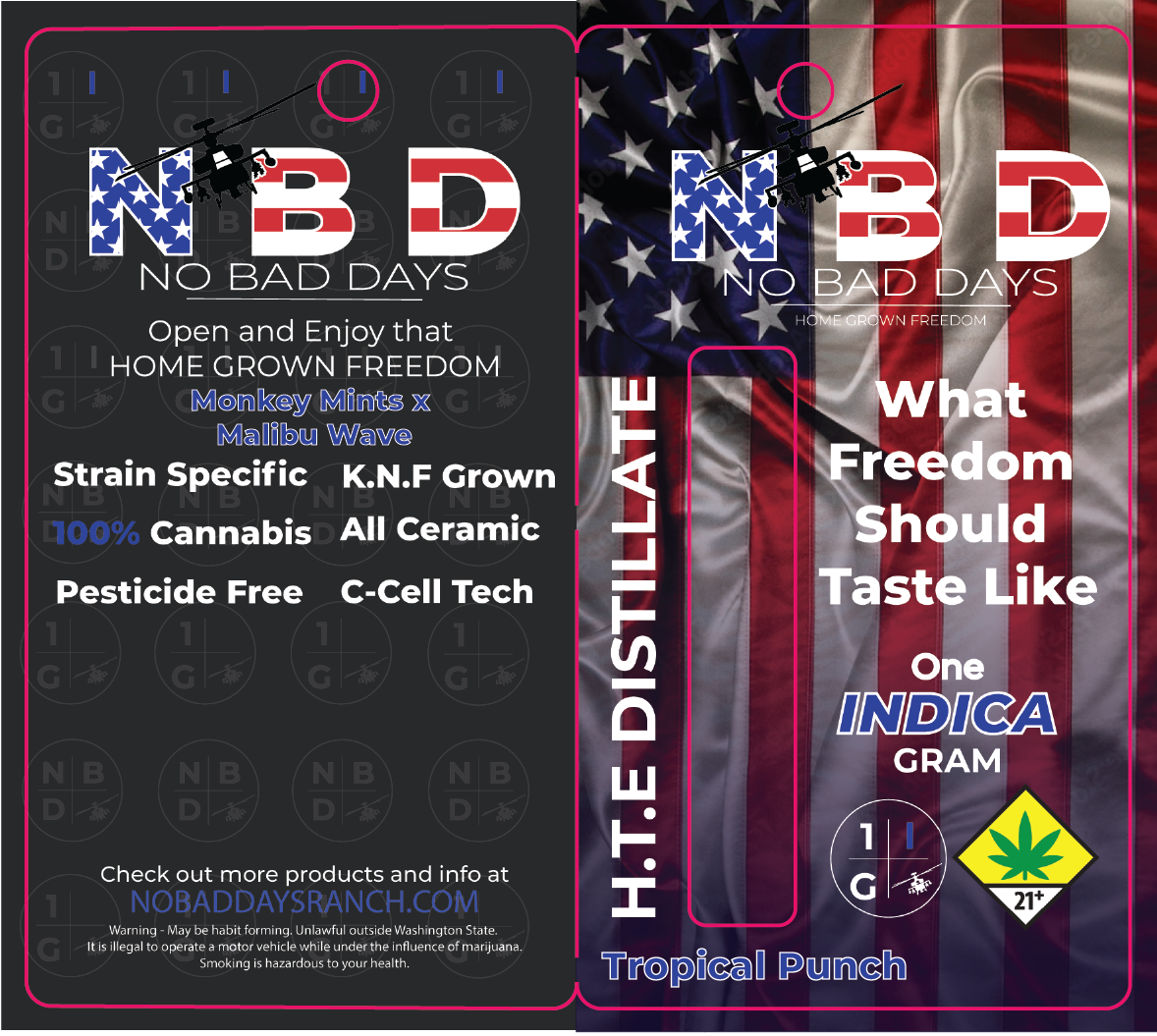 No Bad Days HTE Distillate Vape