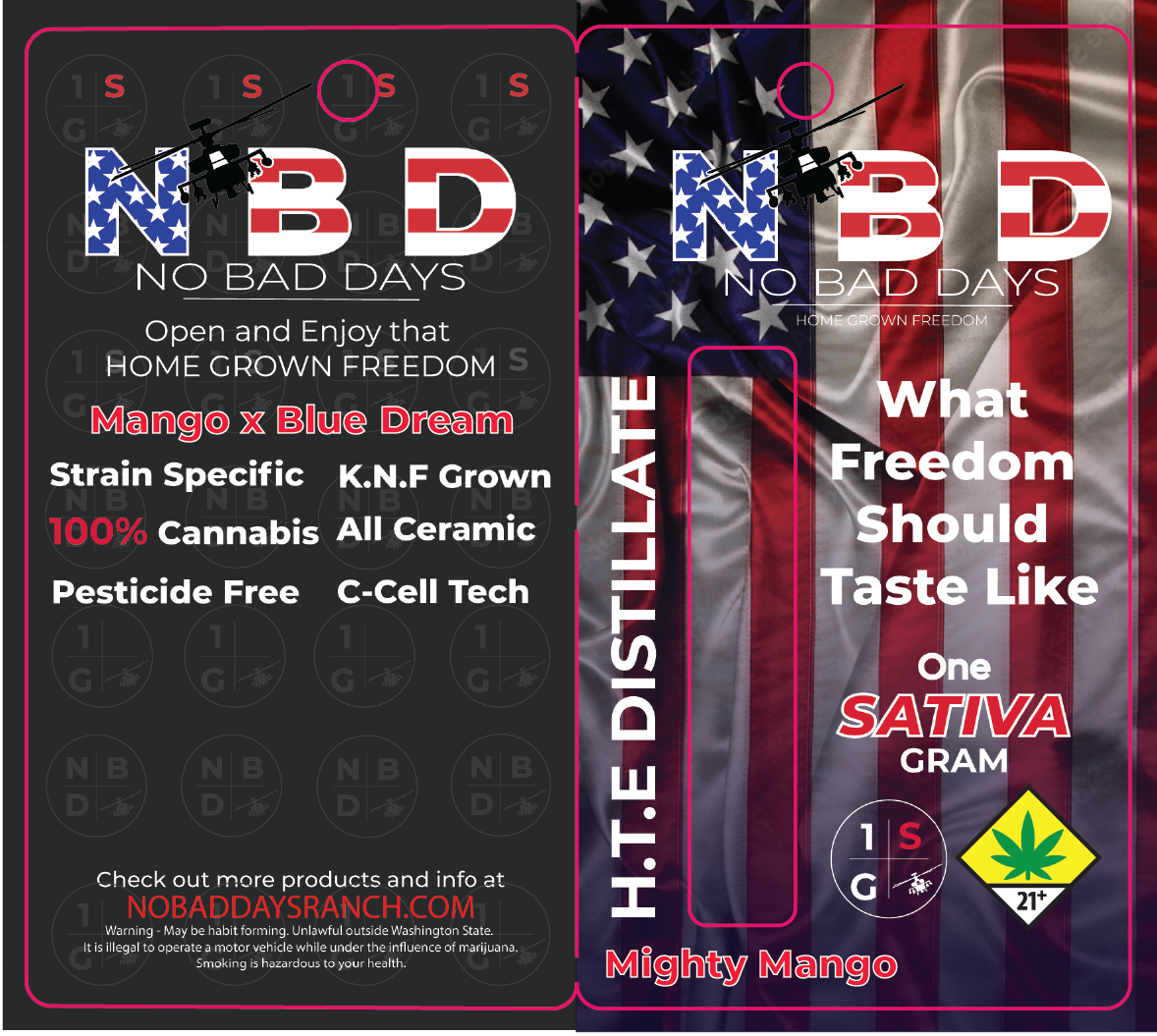 No Bad Days HTE Distillate Vape