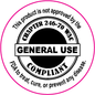 DOH - General Compliance Sticker - With Warning - Holographic Paper