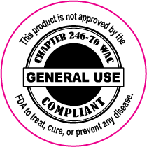 DOH - General Compliance Sticker - With Warning - Silverback Paper