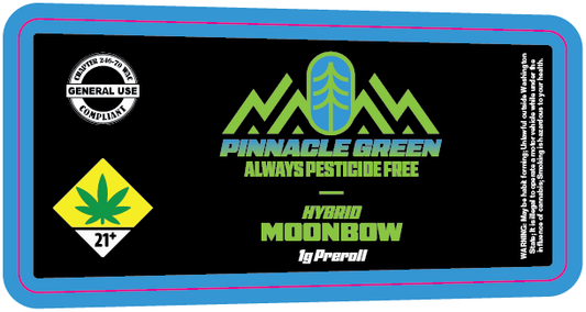 Pinnacle Green Preroll Labels 1g