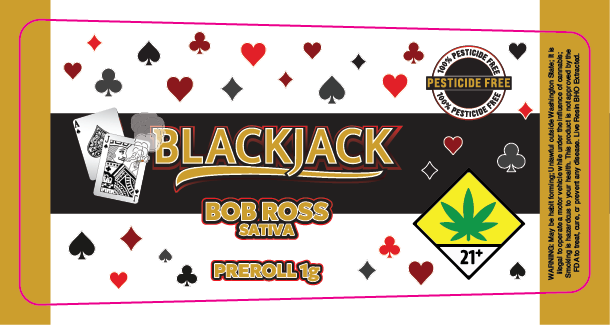 Black Jack Preroll Label 1g