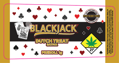 Black Jack Preroll Label 1g