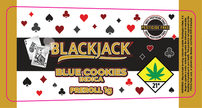 Black Jack Preroll Label 1g