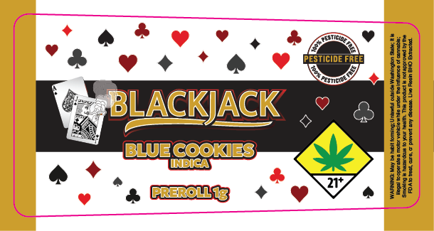 Black Jack Preroll Label 1g