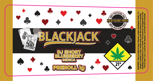 Black Jack Preroll Label 1g