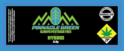 Pinnacle Green Jar Label 3.5g