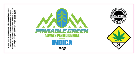Pinnacle Green Jar Label 3.5g