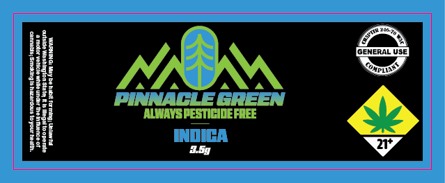 Pinnacle Green Jar Label 3.5g