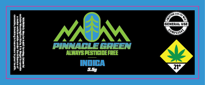 Pinnacle Green Jar Label 3.5g