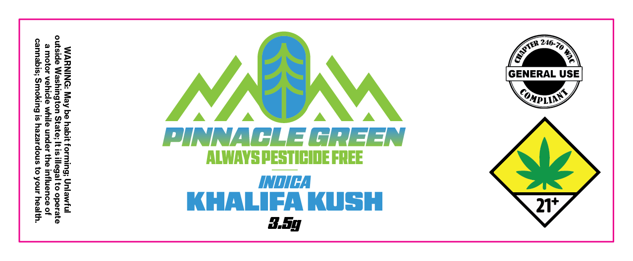 Pinnacle Green Jar Label 3.5g