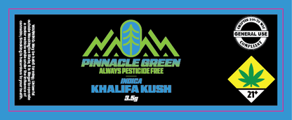Pinnacle Green Jar Label 3.5g