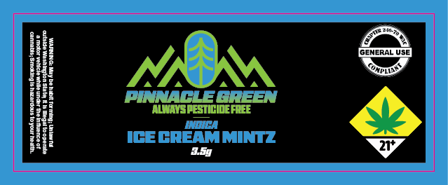 Pinnacle Green Jar Label 3.5g