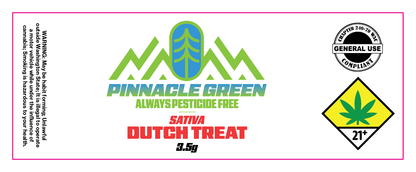 Pinnacle Green Jar Label 3.5g