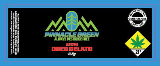 Pinnacle Green Jar Label 3.5g