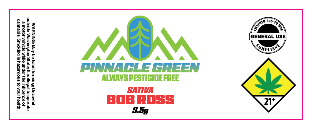 Pinnacle Green Jar Label 3.5g