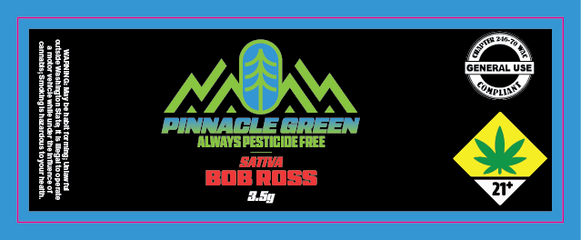 Pinnacle Green Jar Label 3.5g