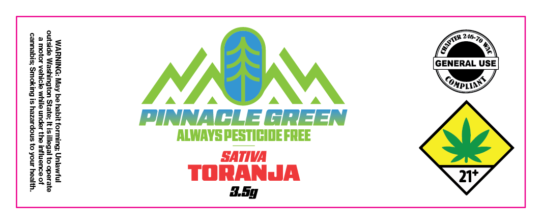 Pinnacle Green Jar Label 3.5g