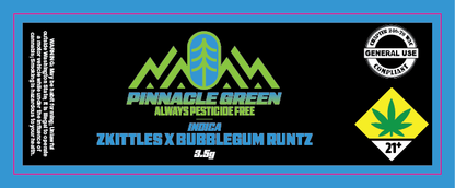 Pinnacle Green Jar Label 3.5g