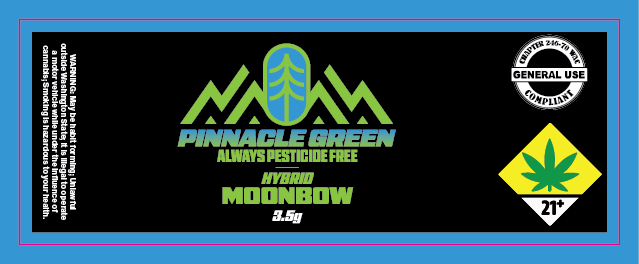 Pinnacle Green Jar Label 3.5g