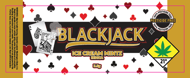 Black Jack Jar Label 3.5G