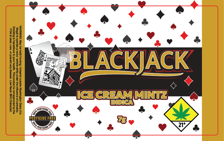 Black Jack Jar Label 7G