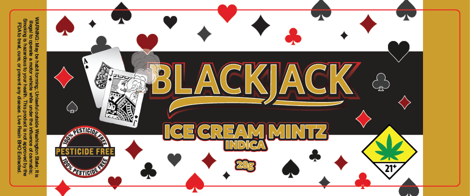 Black Jack Jar Label 28G