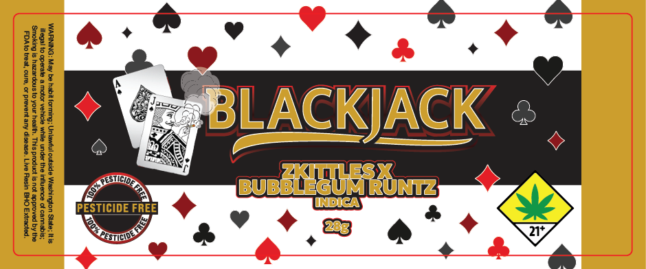 Black Jack Jar Label 28G