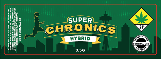 Super Chronics Jar Label 3.5g